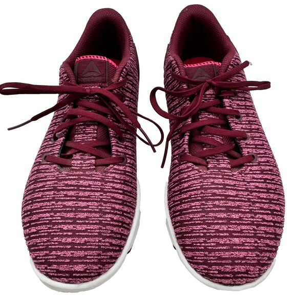 Reebok Women’s Walking Training Shoes MemoryTech LT Burgundy Pink Knit Sz 8 - Picture 2 of 10